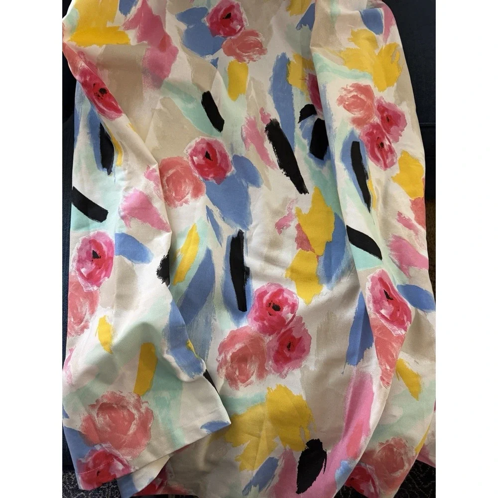 Kate Spade New York Paintball Floral Fabric Shower Curtain 72 X 72 Colorful